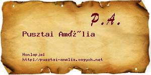 Pusztai Amália névjegykártya